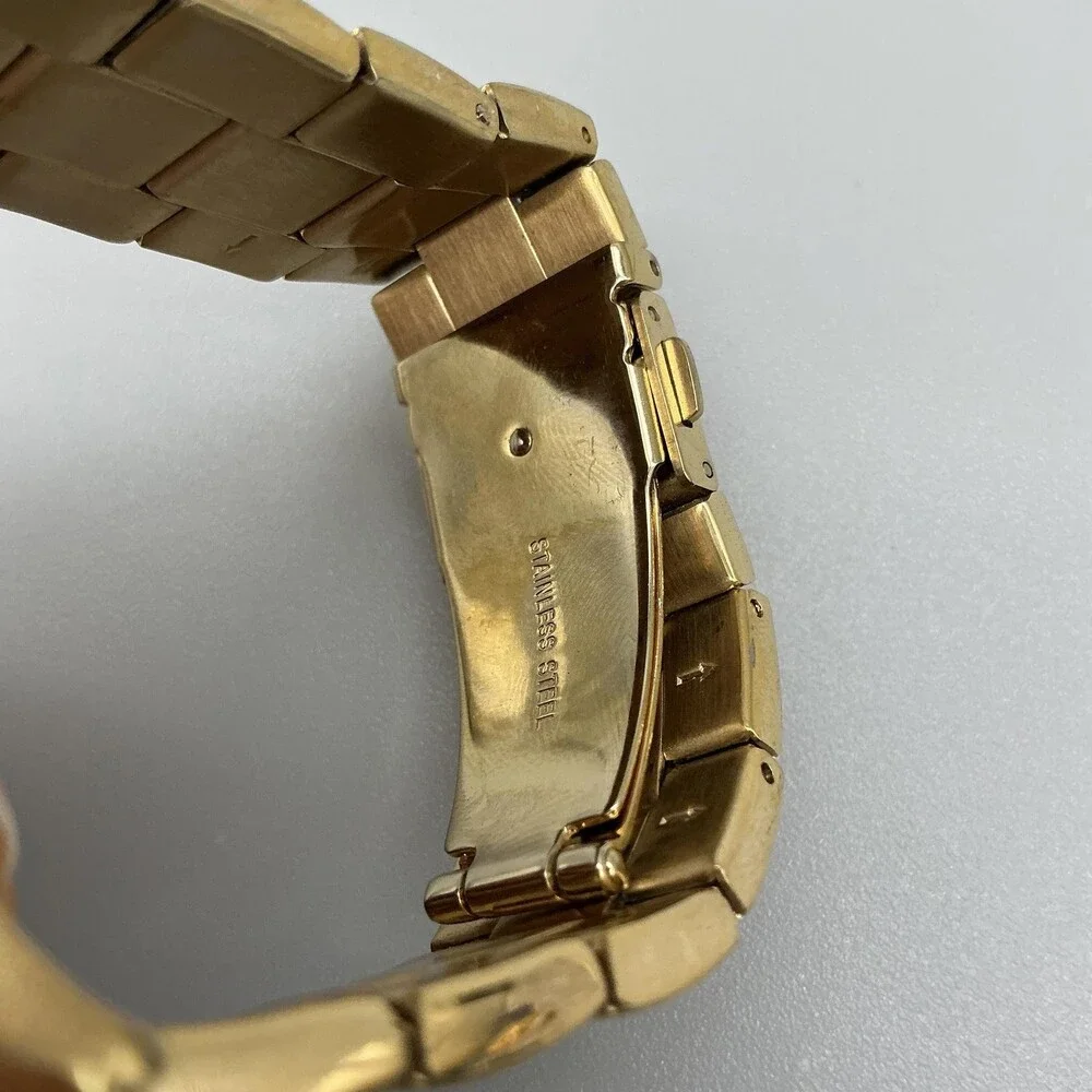 Michael Kors Womens Watch 41mm Gold Tone Chrono Crystals MK6569 New Battery 6.5